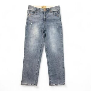 Democracy "Ab" Technology Womens Size 10 Cropped Blue Denim Jeans Stretch